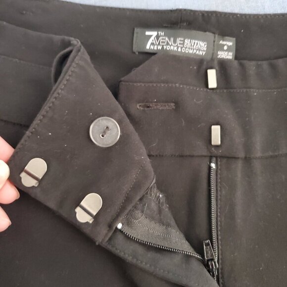 New York & Company Black Stretch Bootcut 6 Regular Dress Pants - Picture 3 of 7